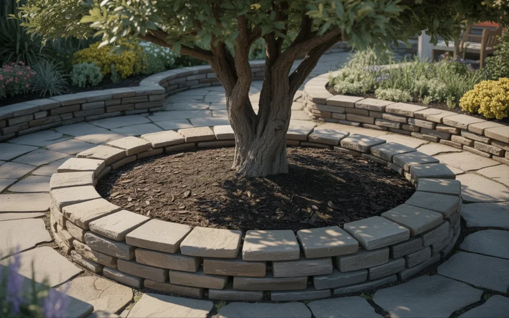 14 Clever Edging Ideas Around Trees (That Are Actually Doable!)